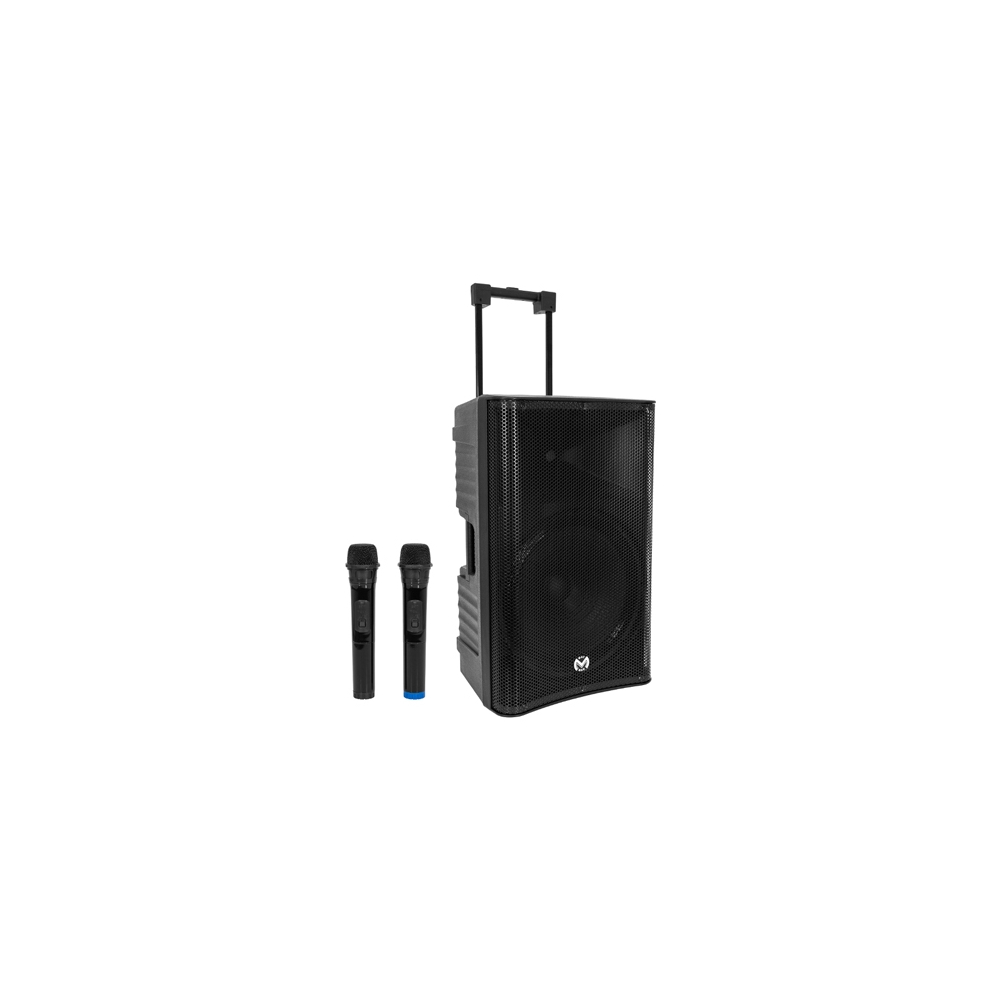 BOXA PORTABILA 15''/38CM 300W RMS TWS CU BT/USB + 2 MIC WIRELESS