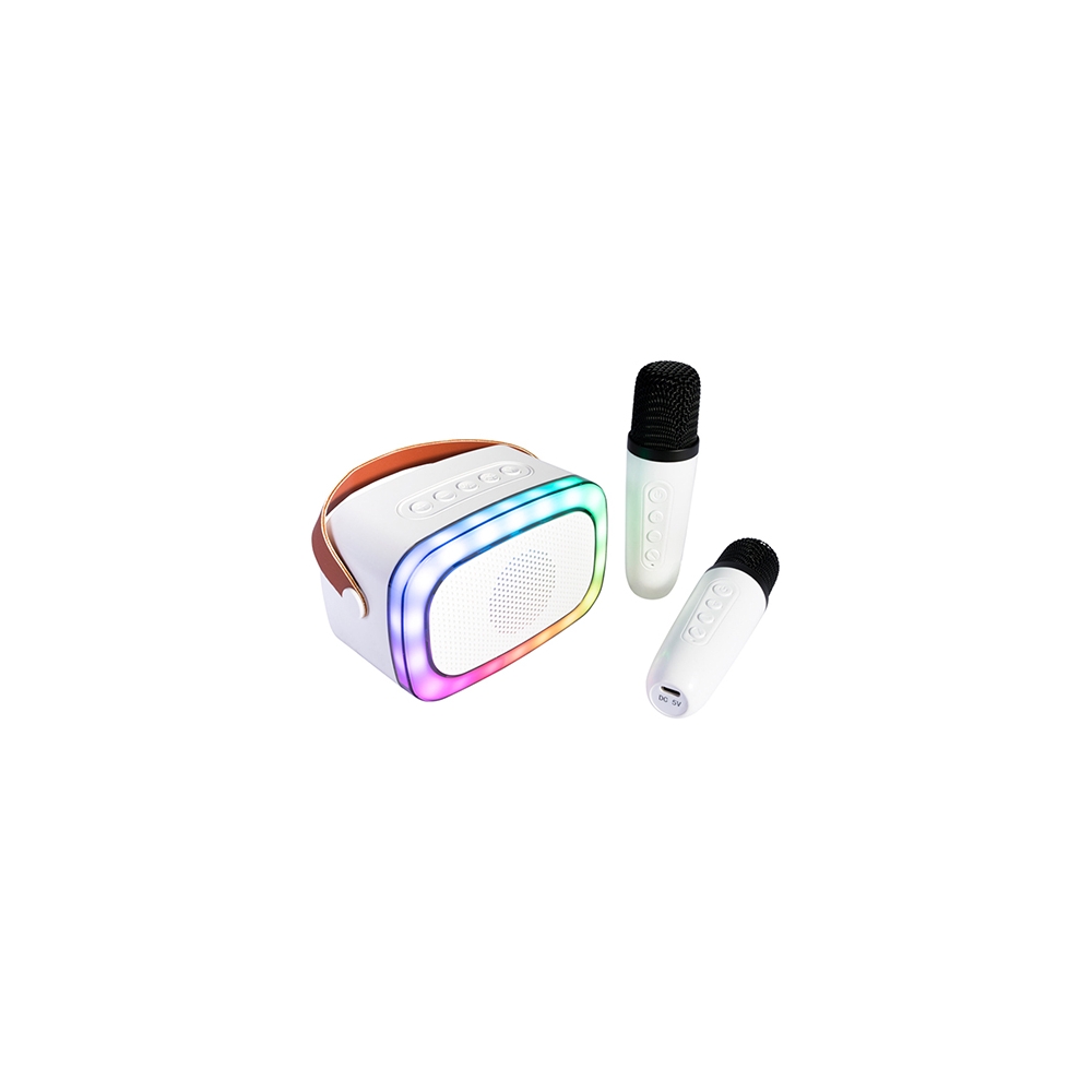 BOXA PORTABILA KARAOKE CU 2 MICROFOANE FUNCTIE BT/USB/TWS