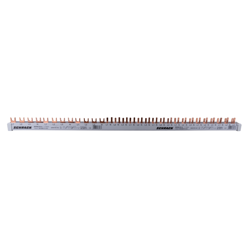 Busbar, 1xRCCB 4-pole, 2xMCB 4-pole, 18 x MCB 1+N/1 MW, 30MW