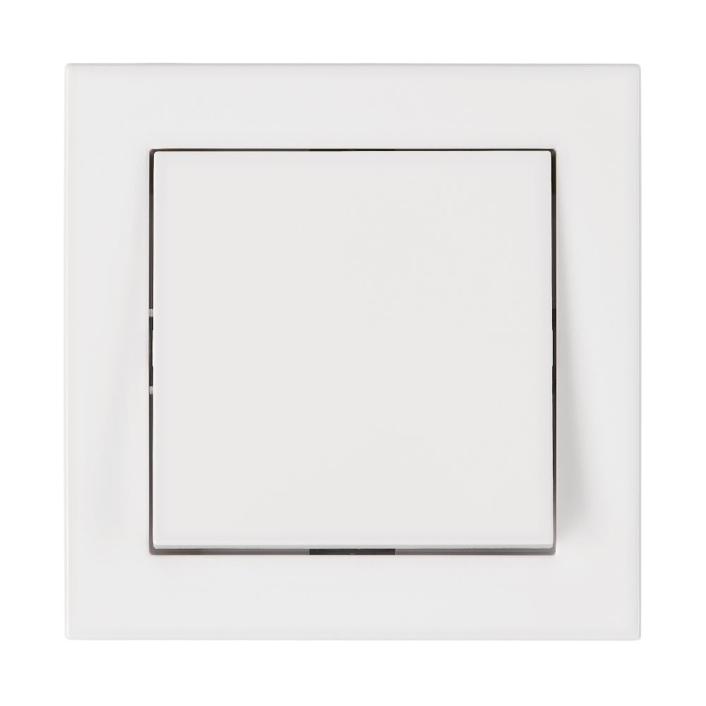 Buton cu 1ND, complet, alb, conexiune elastică