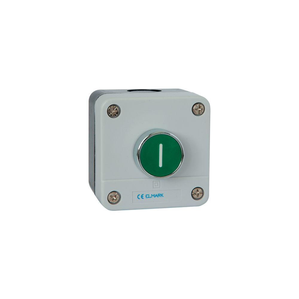 BUTON CU ARC DE REVENIRE BP102 1NO IP65 VERDE