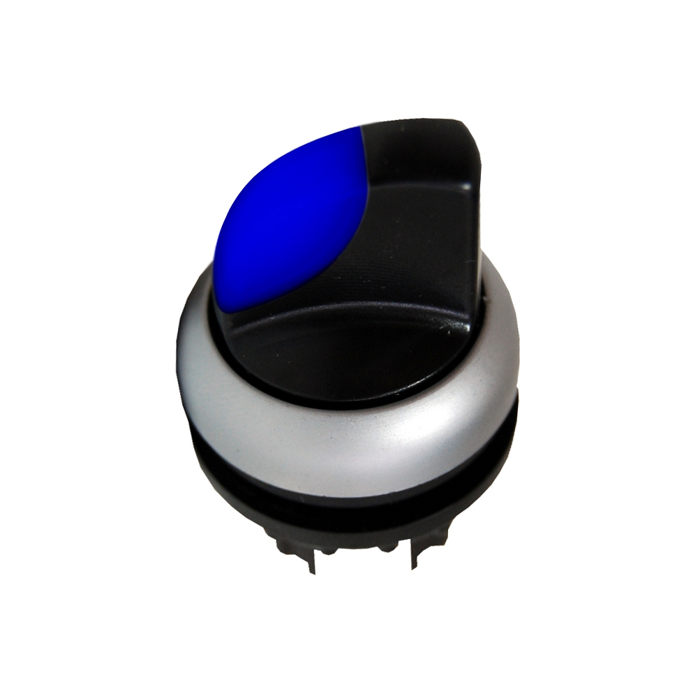 Buton selector 0-1 fara revenire albastru