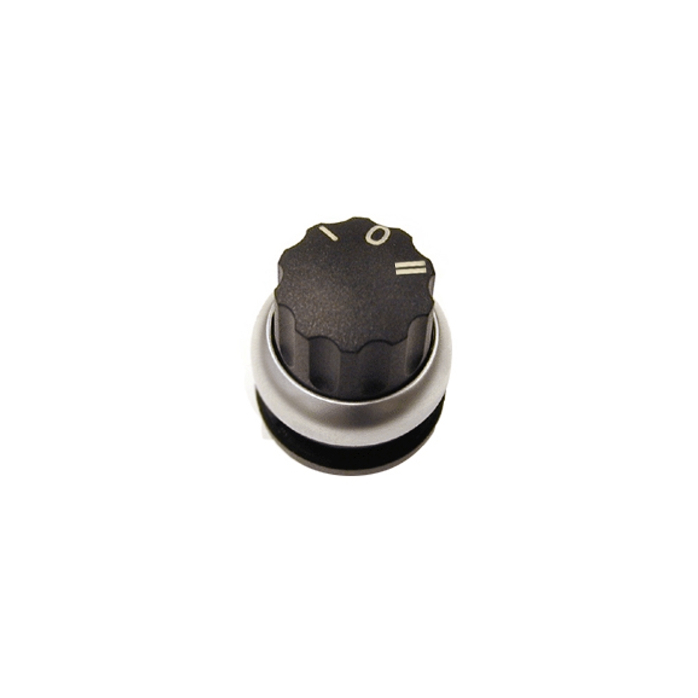 Buton selector I-0-II fara revenire negru