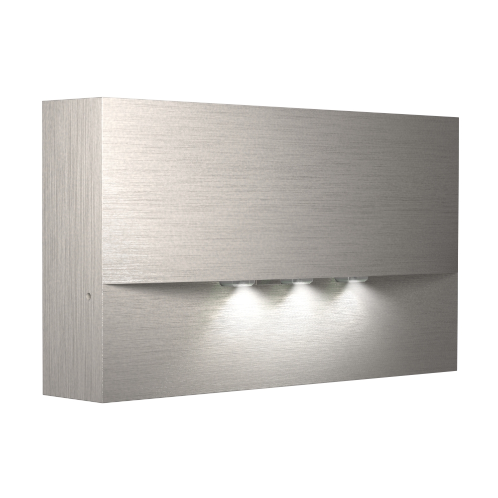 C.il.sig. WAF inox look 3x1W ERT-LED 230V