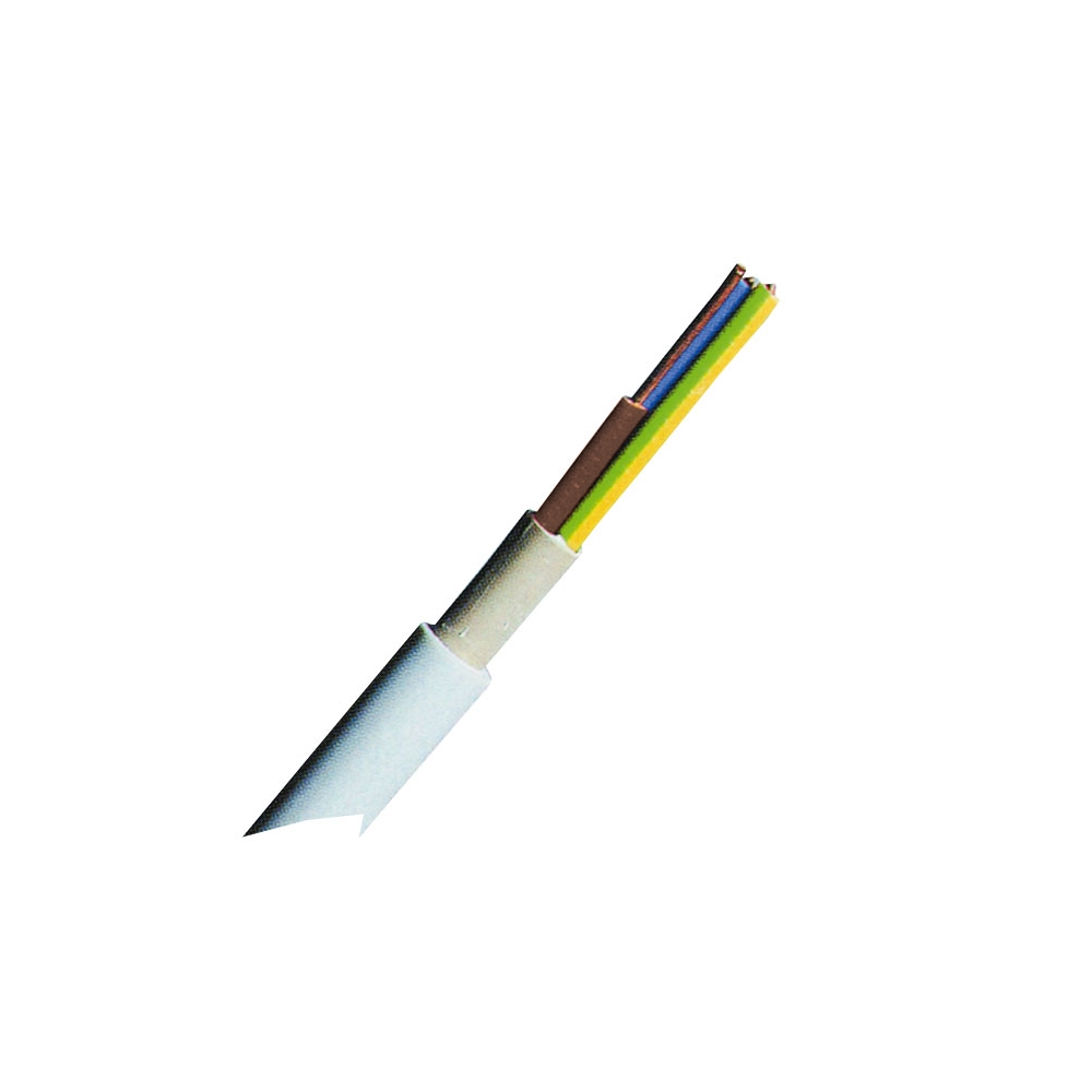 Cablu cu izol. şi manta din PVC (N)YM-J 3x1,5mm&sup2; gri deschis