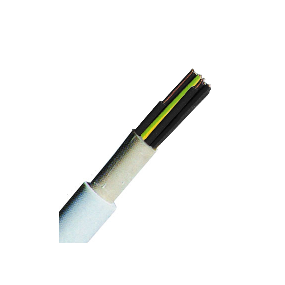 Cablu cu izol. şi manta din PVC (N)YM-J 7x1,5mm&sup2; gri deschis