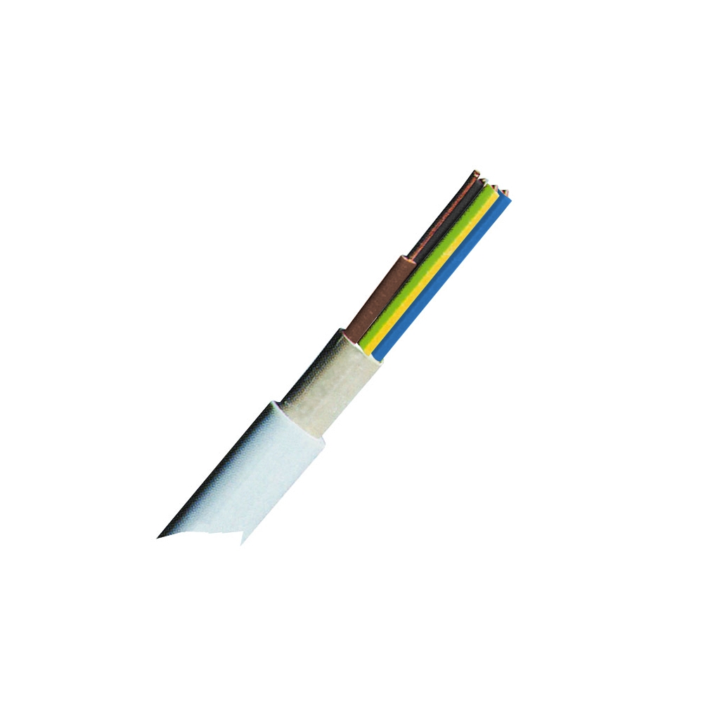 Cablu cu izol. şi manta PVC (N)YM-J/O 4x1,5mm&sup2; gri deschis