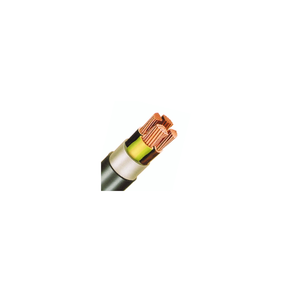Cablu de energie, PVC, 0,6/1kV  E-YY-O* 4 x 6 RE negru