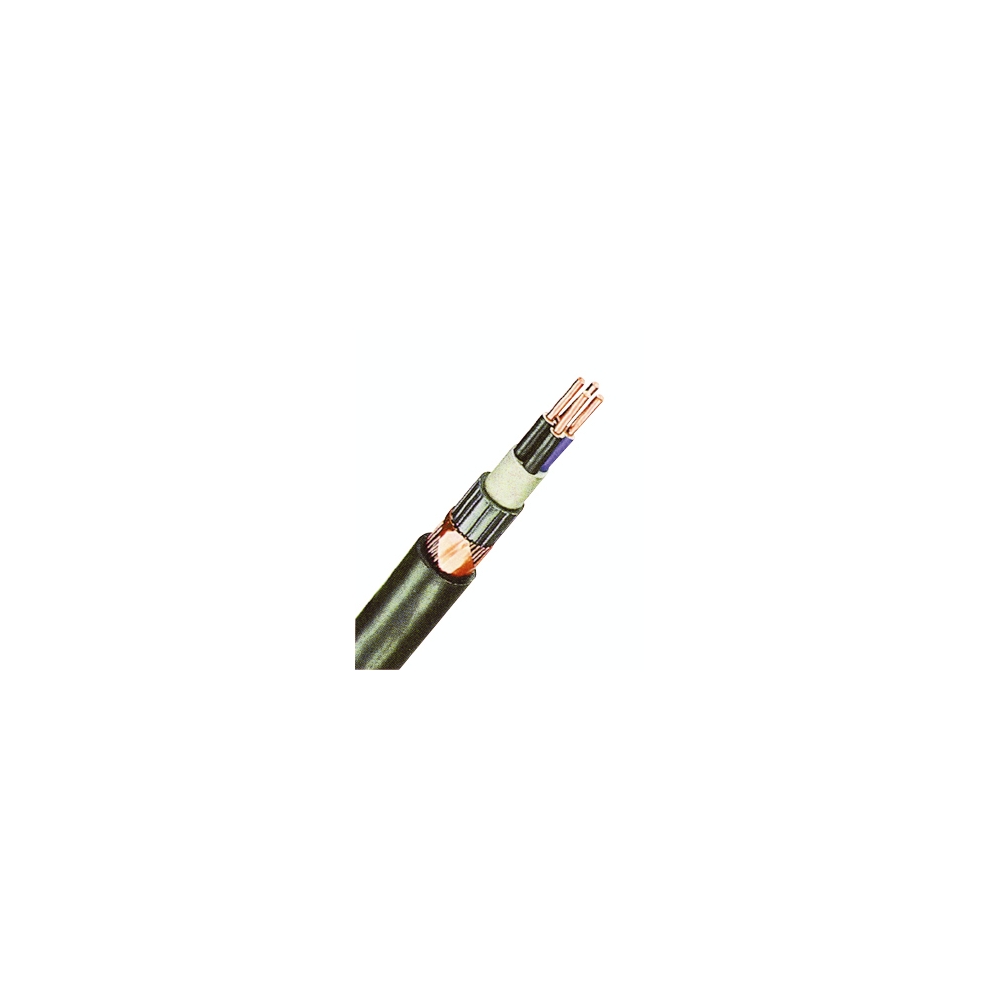 Cablu de energie, PVC, 0,6/1kV  NYCY 7 x 1,5 RE/2,5 negru