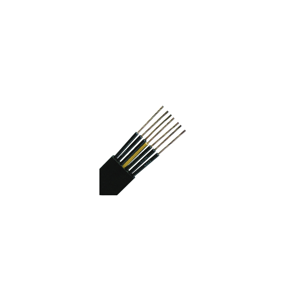 Cablu plat, PVC pt. sol. mec. medii H07VVH6-F 4 G 1,5 negru