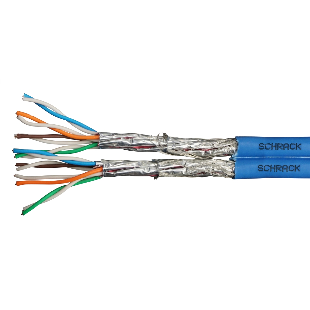 Cablu S/FTP Cat.7,2x(4x2xAWG23/1),1.000MHz,LS0H,Dca 30% albs