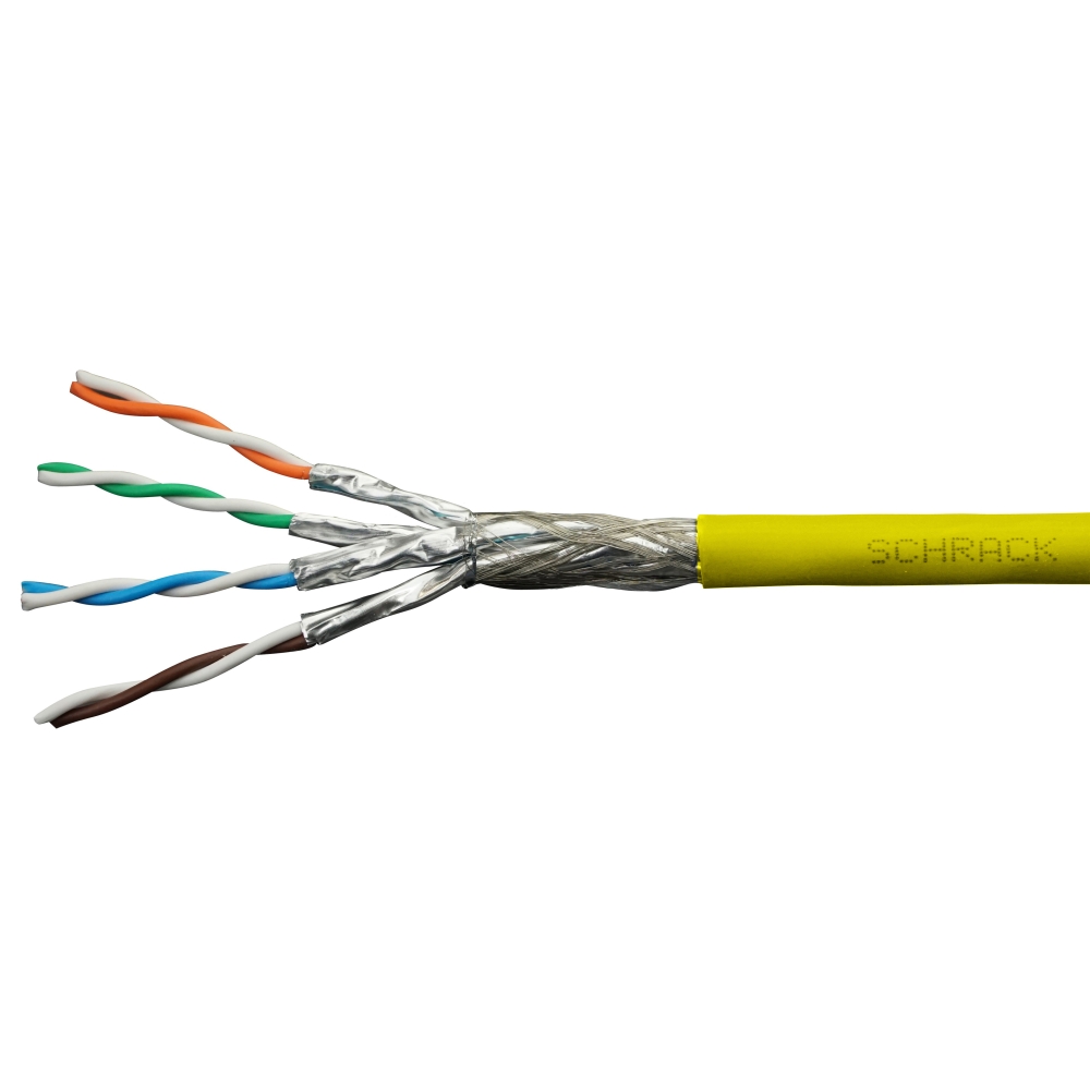 Cablu S/FTP Cat.7, 4x2xAWG23/1,1.000Mhz,LS0H,Dca,30%,galben