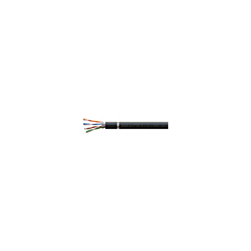 Cablu S/FTP Cat.7, 4x2xAWG23/1, 1000Mhz, PE OUTDOOR, negru