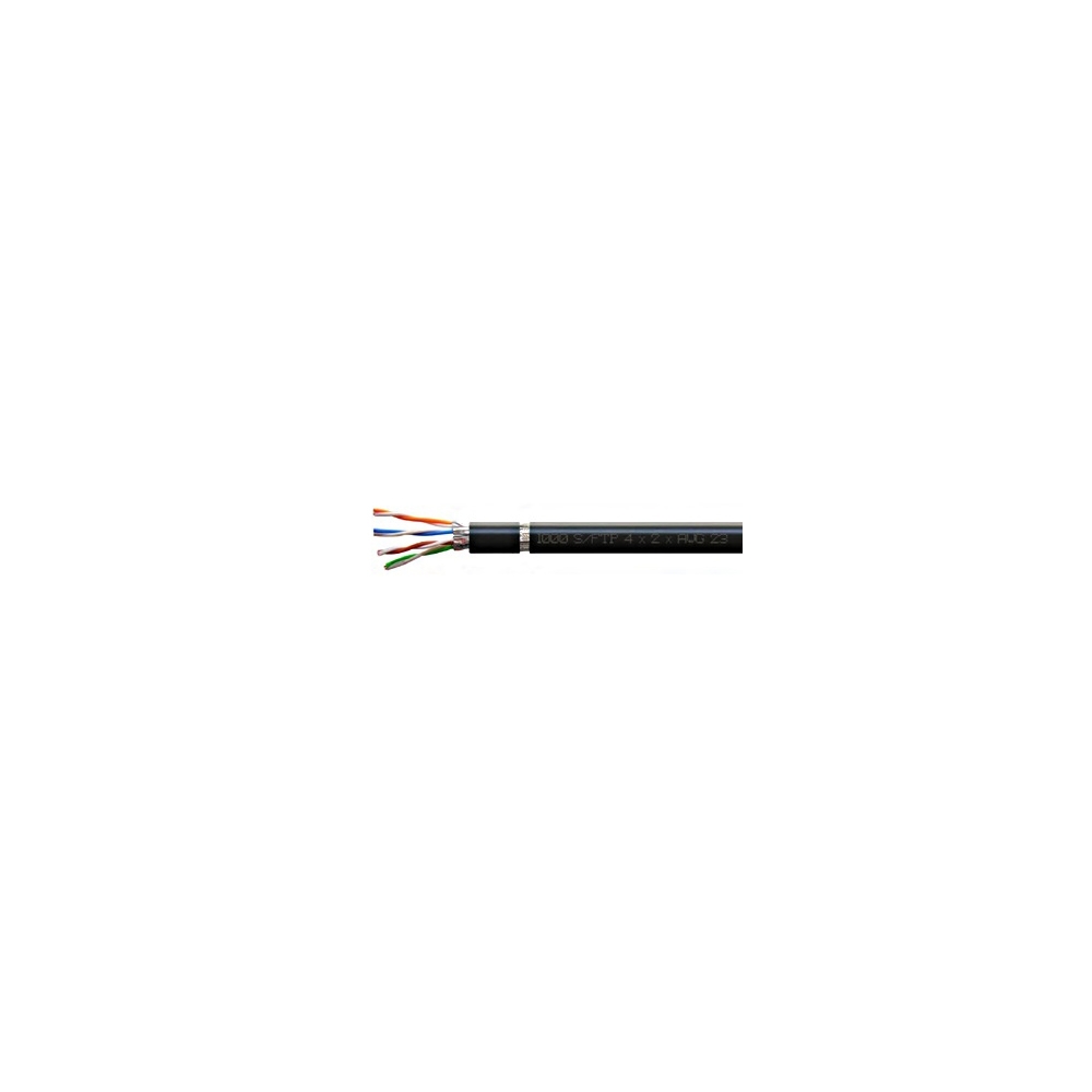 Cablu S/FTP Cat.7, 4x2xAWG23/1, 1000Mhz, PE OUTDOOR, negru