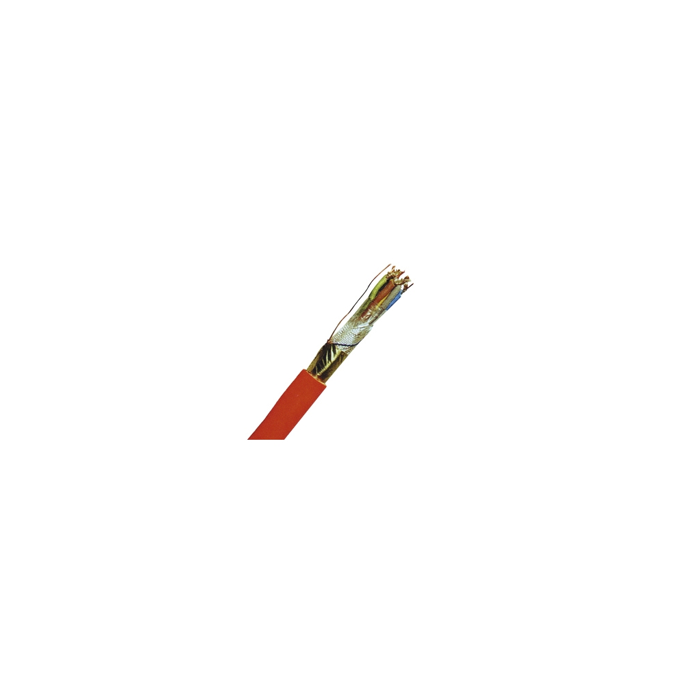 Cablu telec. ignif. fără hal. JE-H(ST)H 2x2x0,8 BMK E90 roşu