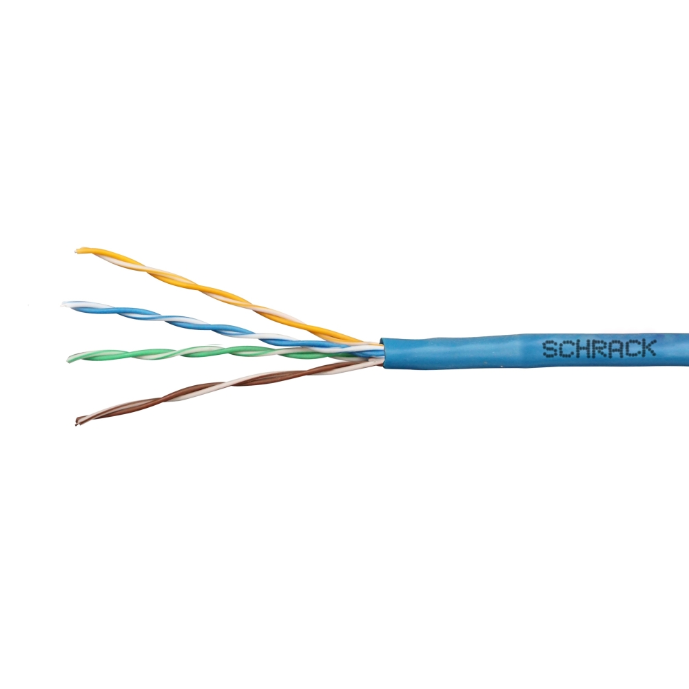 Cablu U/UTP Cat.6, 4x2xAWG24/1, 300MHz, LS0H, B2ca albastru
