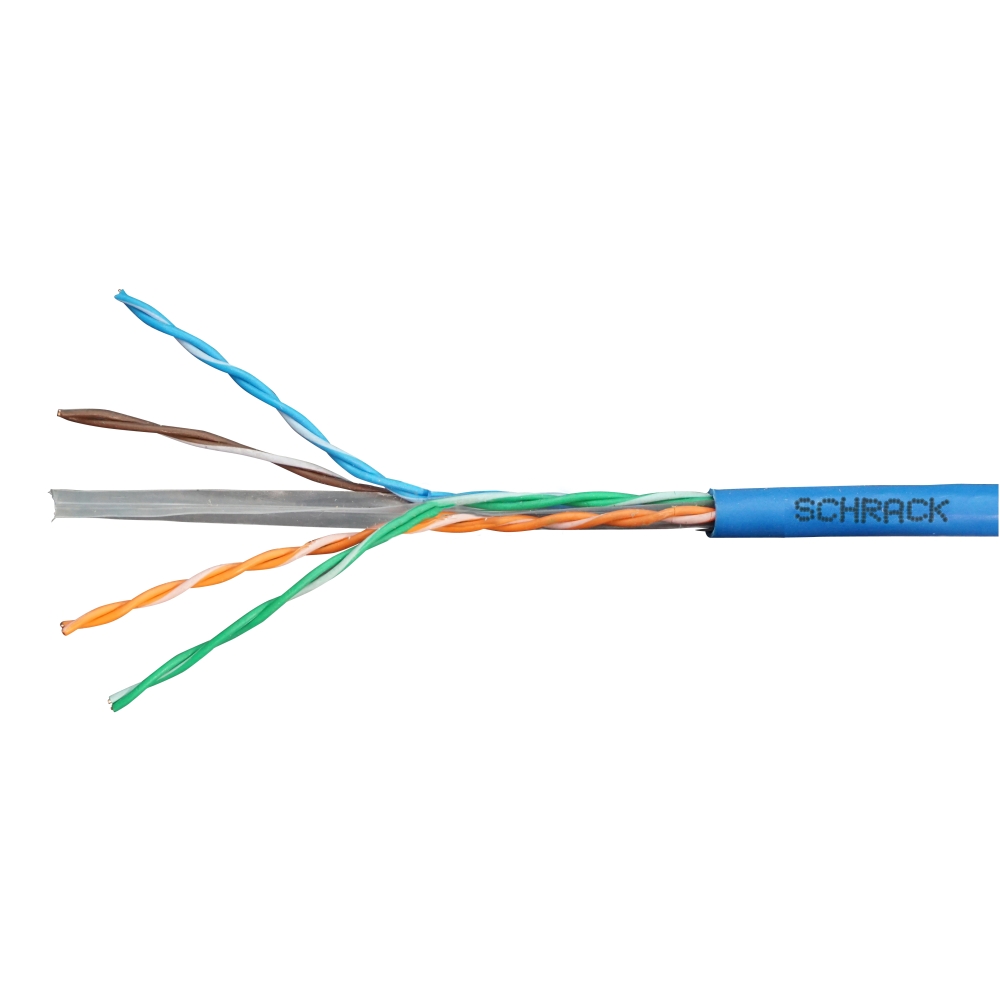 Cablu U/UTP Cat.6, 4x2xAWG24/1, LS0H, Eca, albastru, cutie