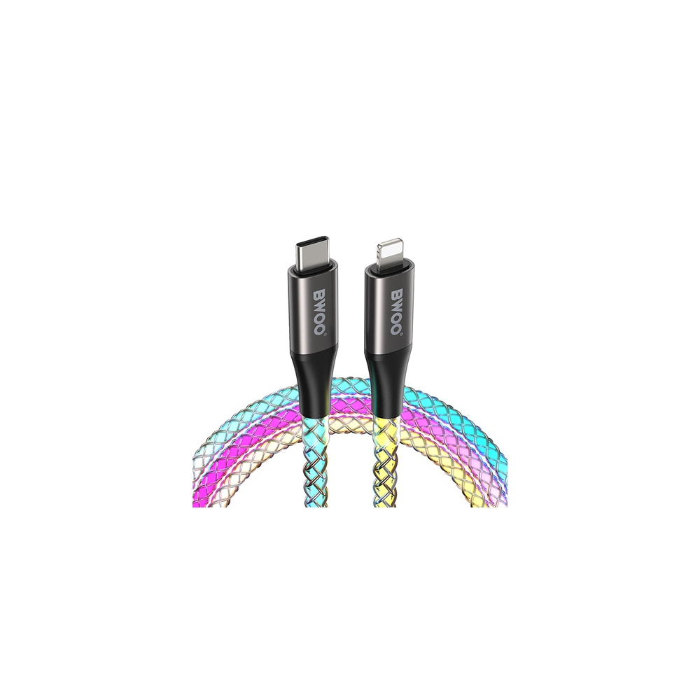CABLU USB-C - LIGHTNING 27W ILUMINAT RGB
