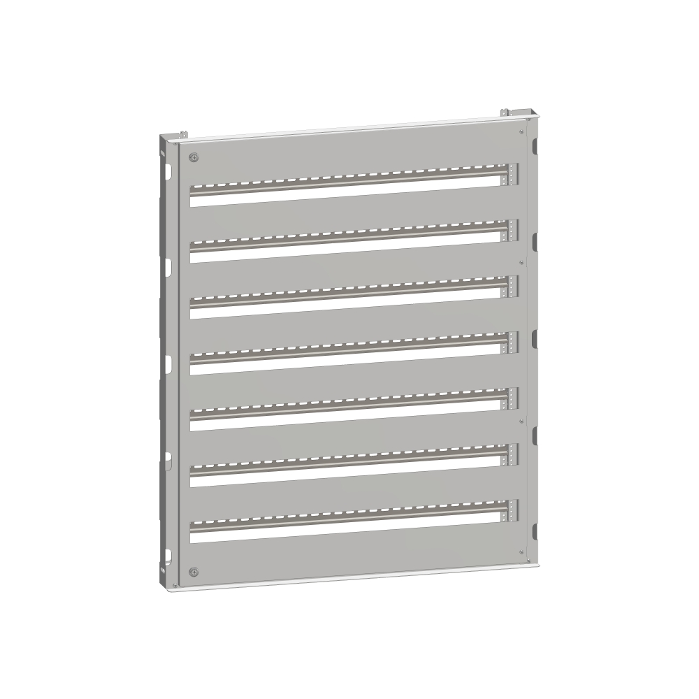 Cadru modular 7 r&acirc;nduri x 36 mod., pe balamale, cu şine DIN