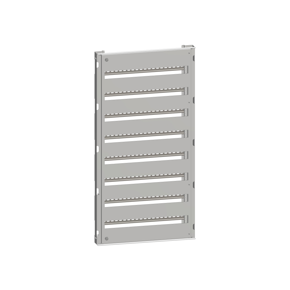 Cadru modular 8 r&acirc;nduri x 27 mod., pe balamale, cu şine DIN
