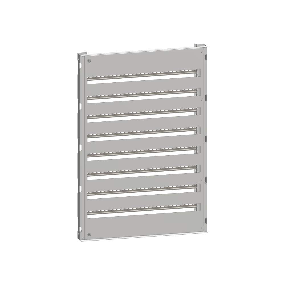Cadru modular 8 r&acirc;nduri x 39 mod., pe balamale, cu şine DIN