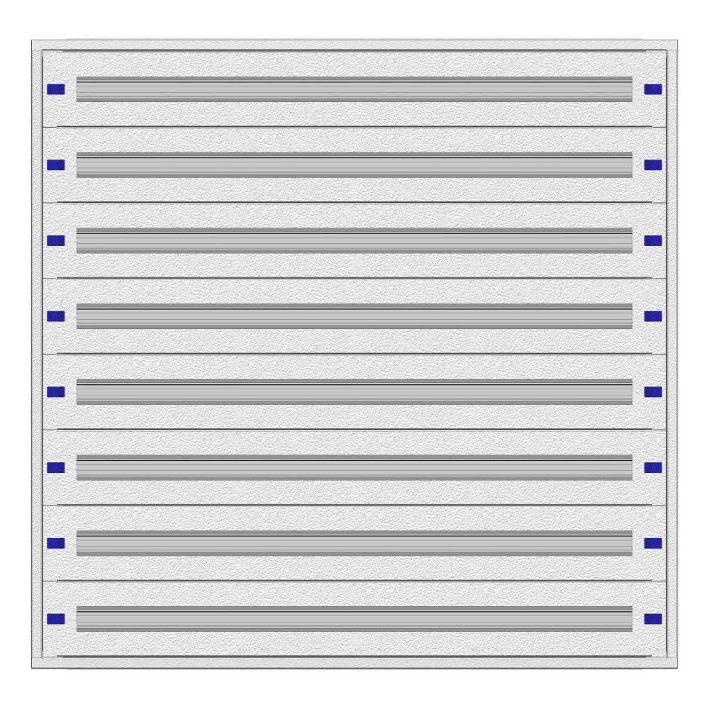 Cadru montaj compl. 5-24UV, 8 şine, plastr.plastic