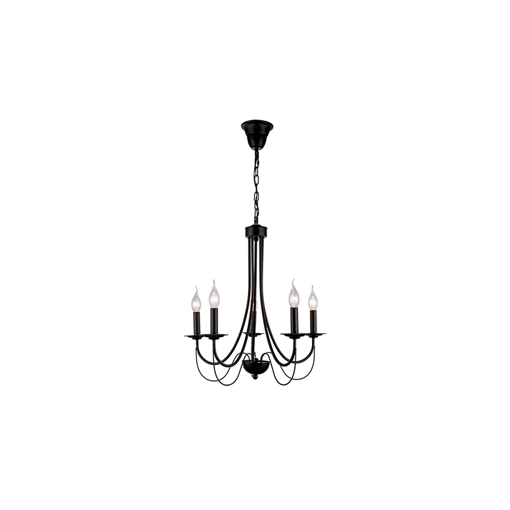 CANDELABRU ANGELA 5XE14 NEGRU