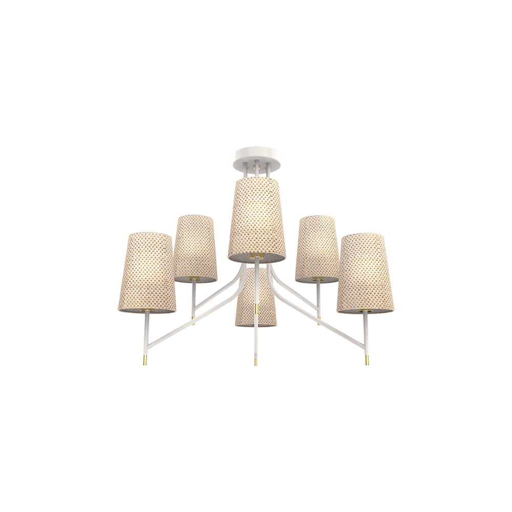 CANDELABRU THERA 6XE14 ALB/CROM