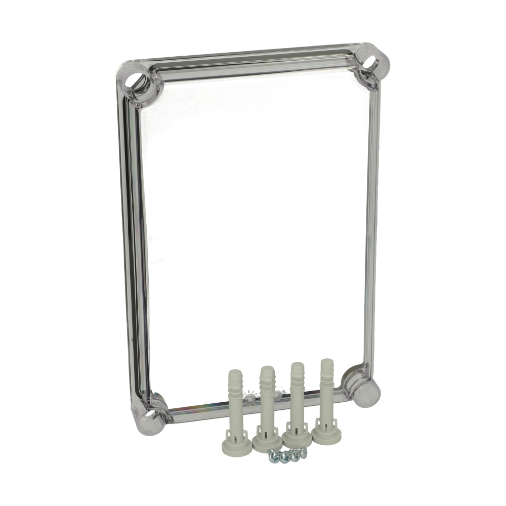Capac 280x190x30 scund transparent cu şuruburi cu cap normal