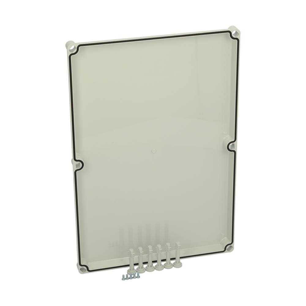 Capac 560x380x30 gri cu şuruburi cu cap normal