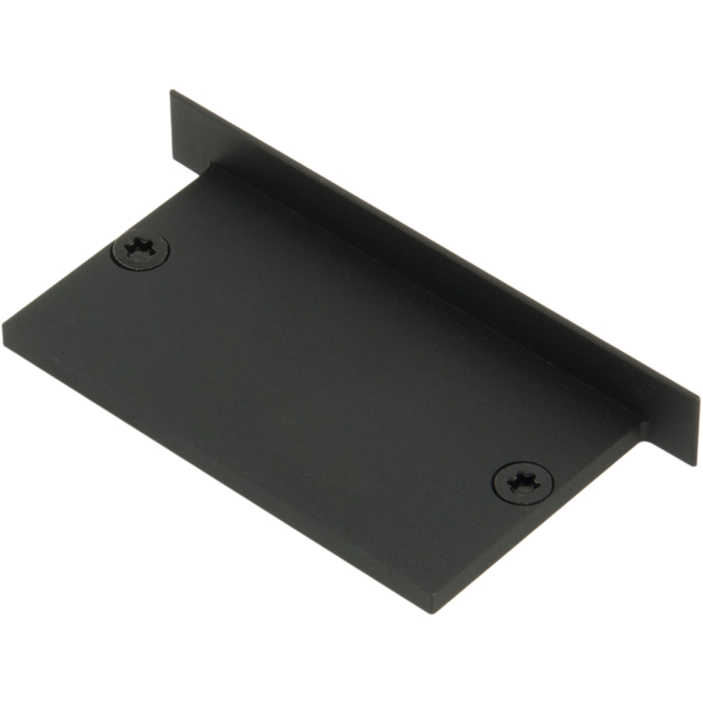 Capac de capăt profil MFJ plat &icirc;nchis incl. Șuruburi negre