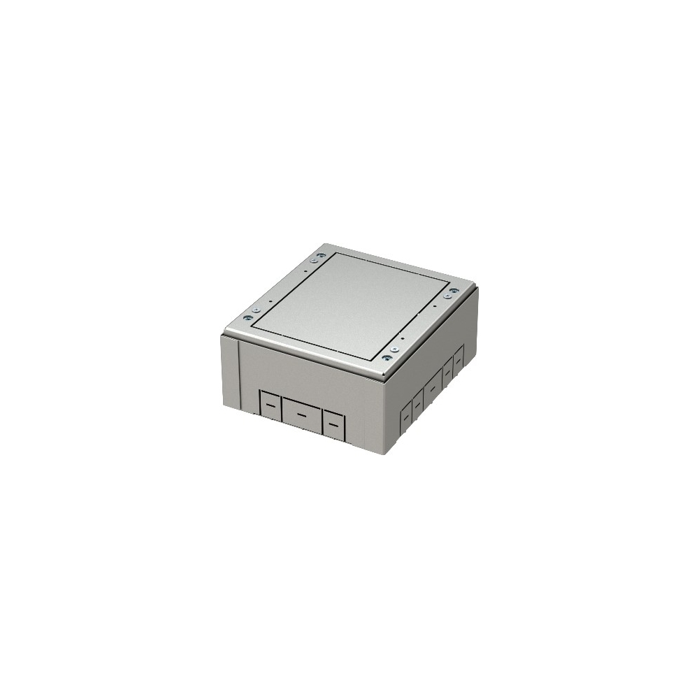 Casetă de montaj pt doză pardoseală 4M, 208,5x182x83-128mm