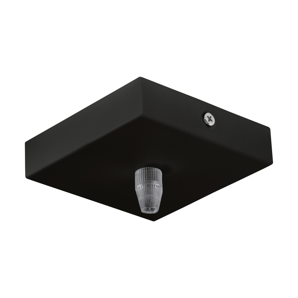 CEILING CANOPY 1-FACH, SQUARE 95X95X25 negru