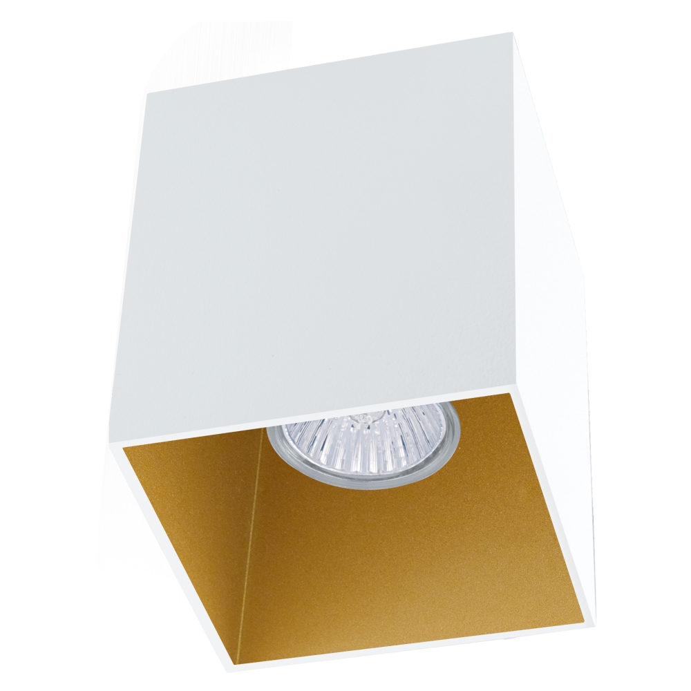 Ceiling light "Polasso" square 35W white / gold IP20
