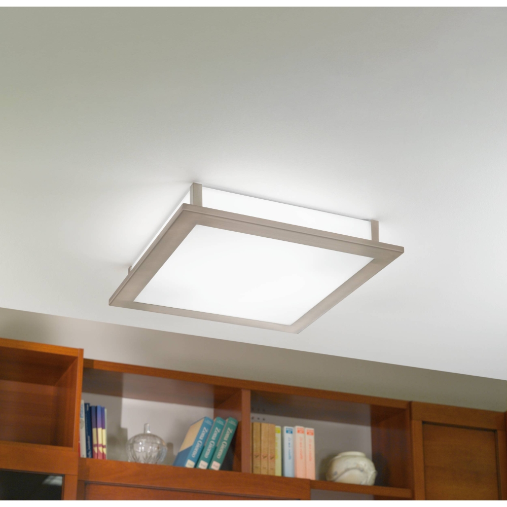 Ceiling luminaire "Auriga Pro" 18W white nickel-matt IP20