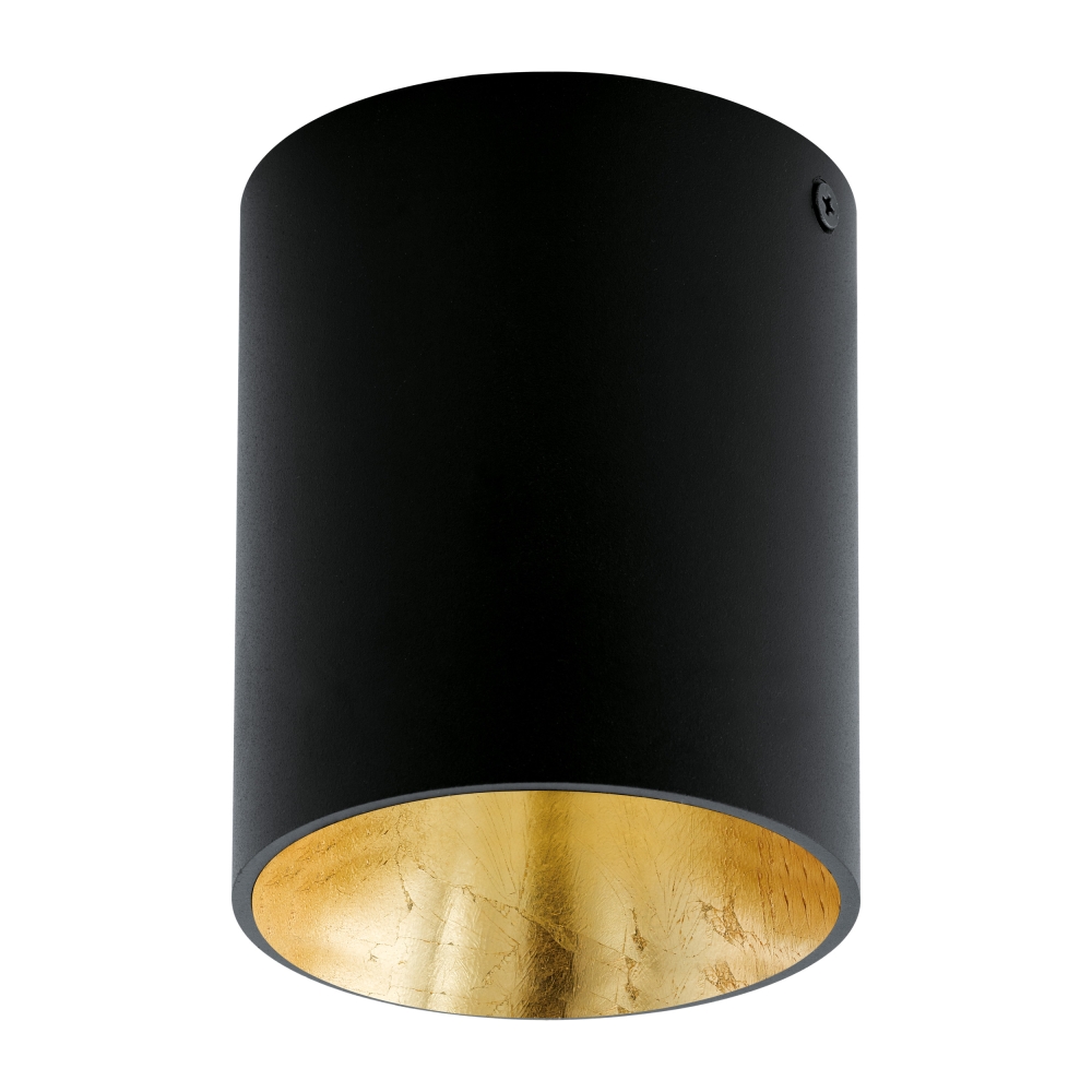 Ceiling luminaire "Polasso" round 35W black / gold IP20