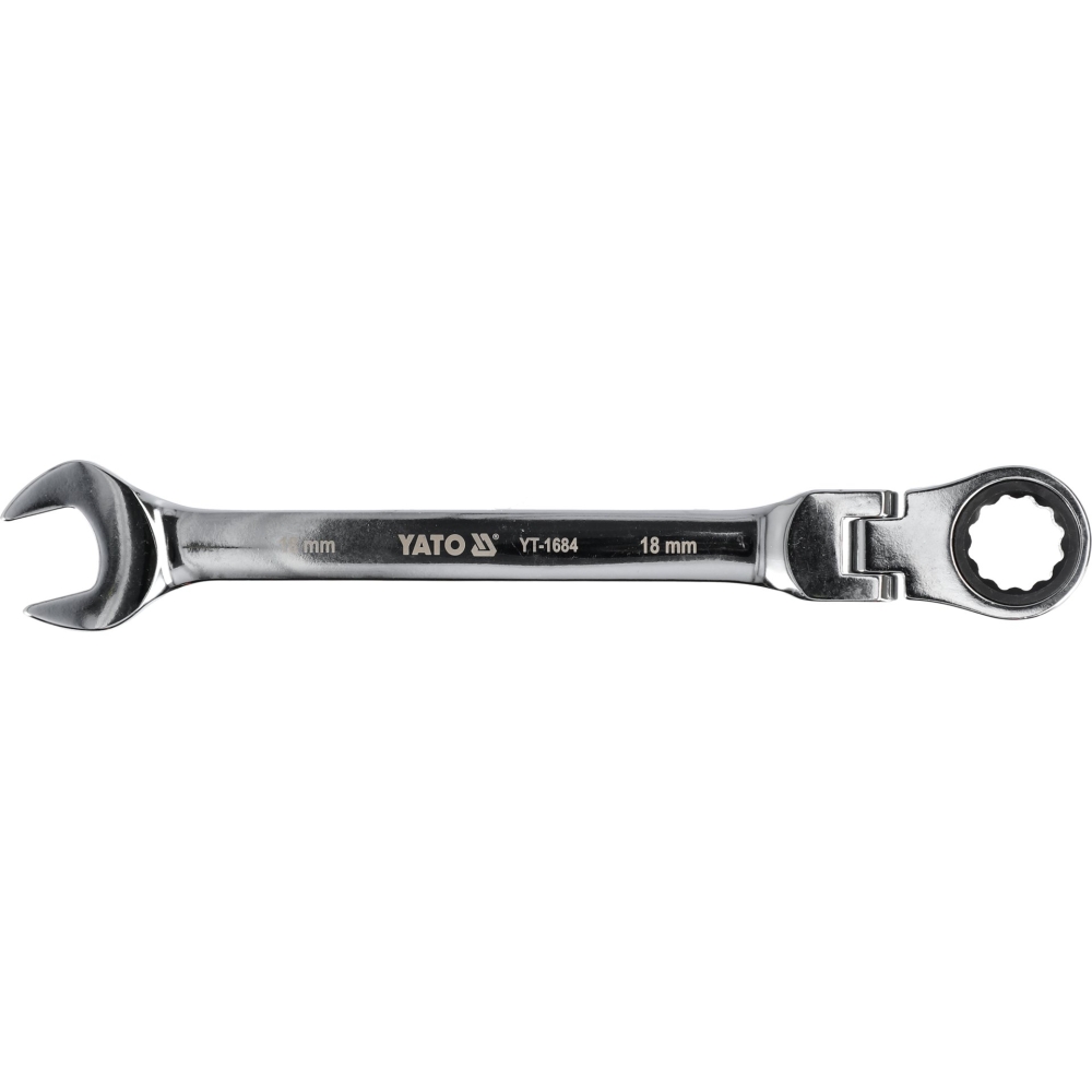 CHEIE COMBINATĂ CU CLICHET ȘI CAP FLEXIBIL 18MM