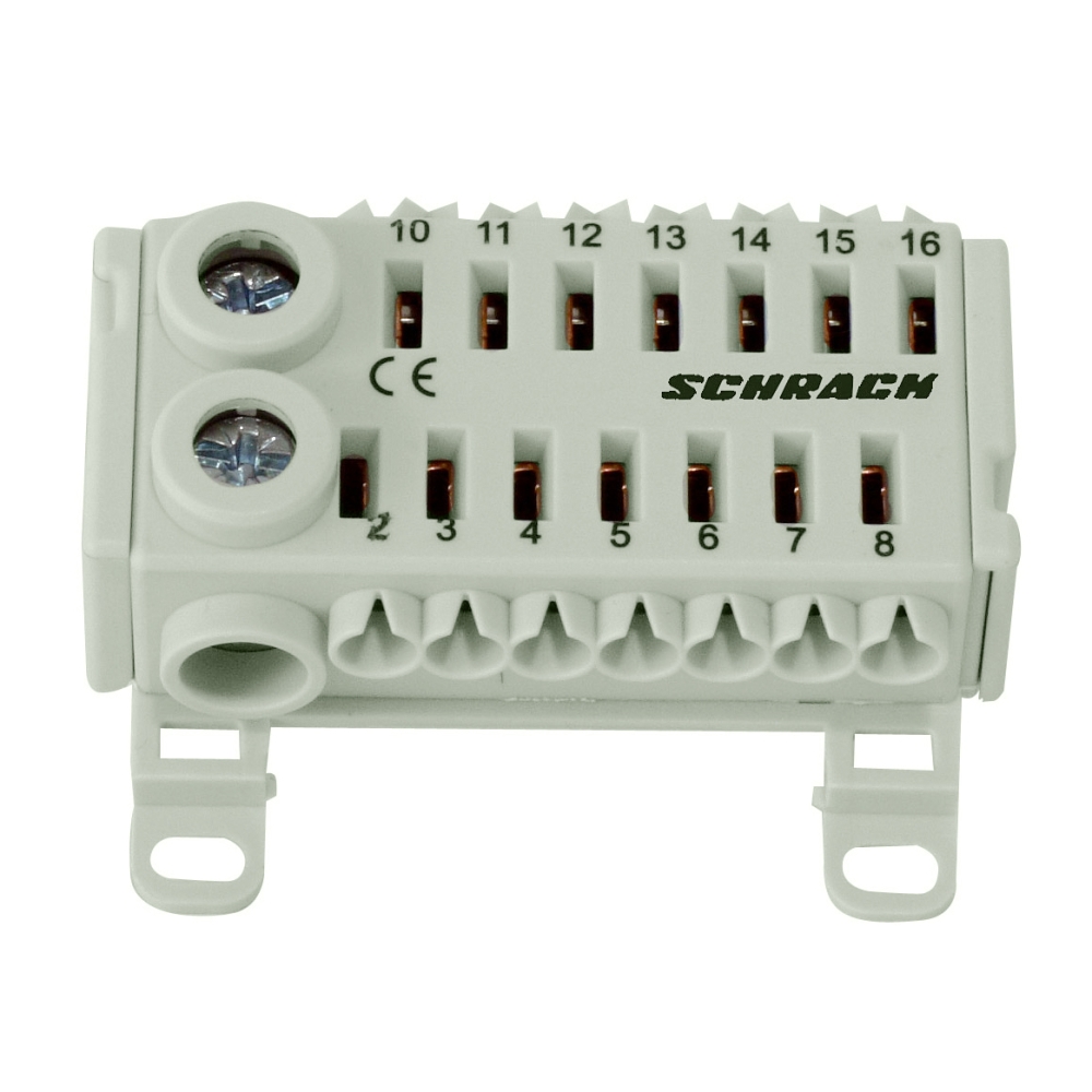 Clemă cu conexiune rapidă, alb, 2 x 25mm&sup2;, 14 x 6 mm&sup2;