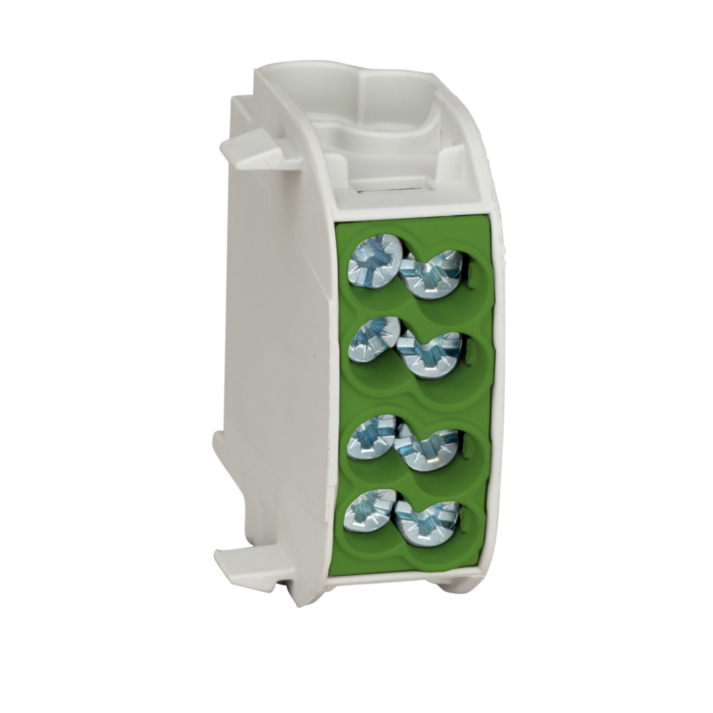 Clemă de derivaţie Cu-Al, 25mmp, 1p. izolată-galben/verde