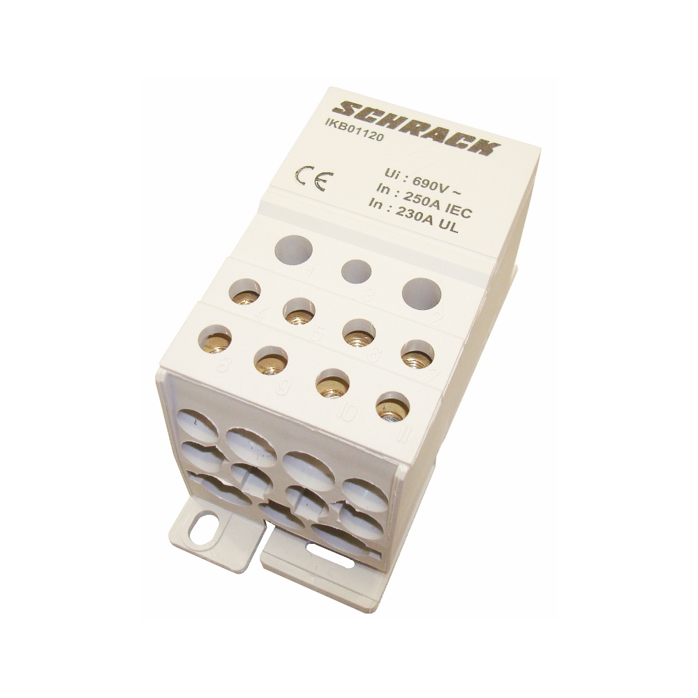 Clemă deriv. 1 pol 250A,1x120 mm&sup2;/2x35 mm&sup2;+5x16 mm&sup2;+4x10 mm&sup2;