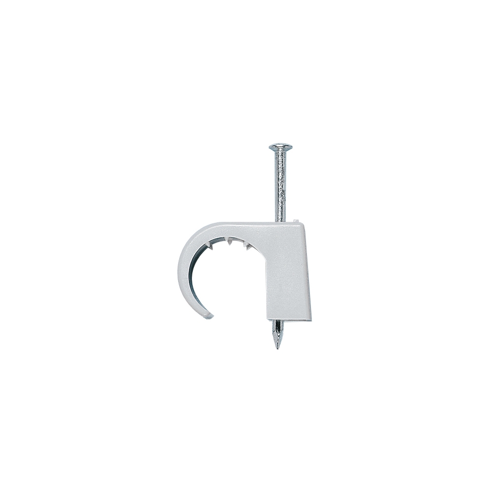 Clemă fixare cablu D=7-12mm, cui de oţel 2.0x25mm (100buc)