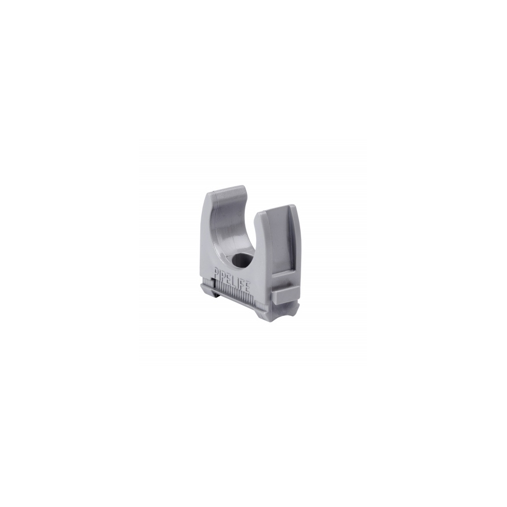 Clemă plastic pt.tub M16mm, ex. medie, gri, 100buc
