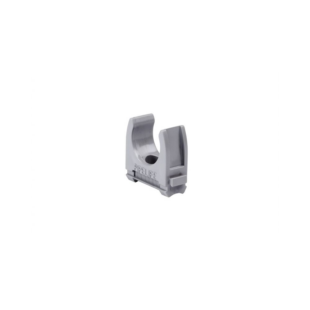 Clemă plastic pt.tub M40mm, ex. medie, gri, 50buc