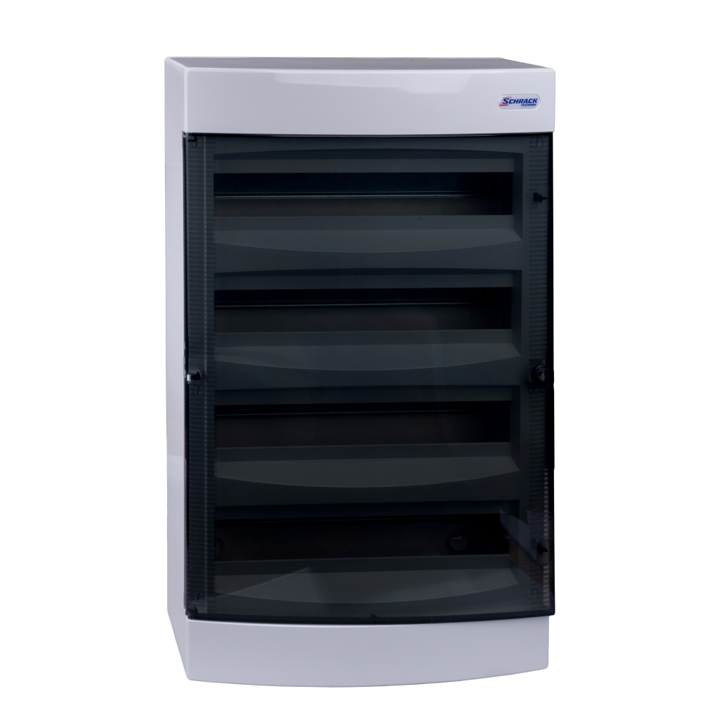Cofret aparent, 72 UH, 4 r&acirc;nduri, ușă transparentă, IP40