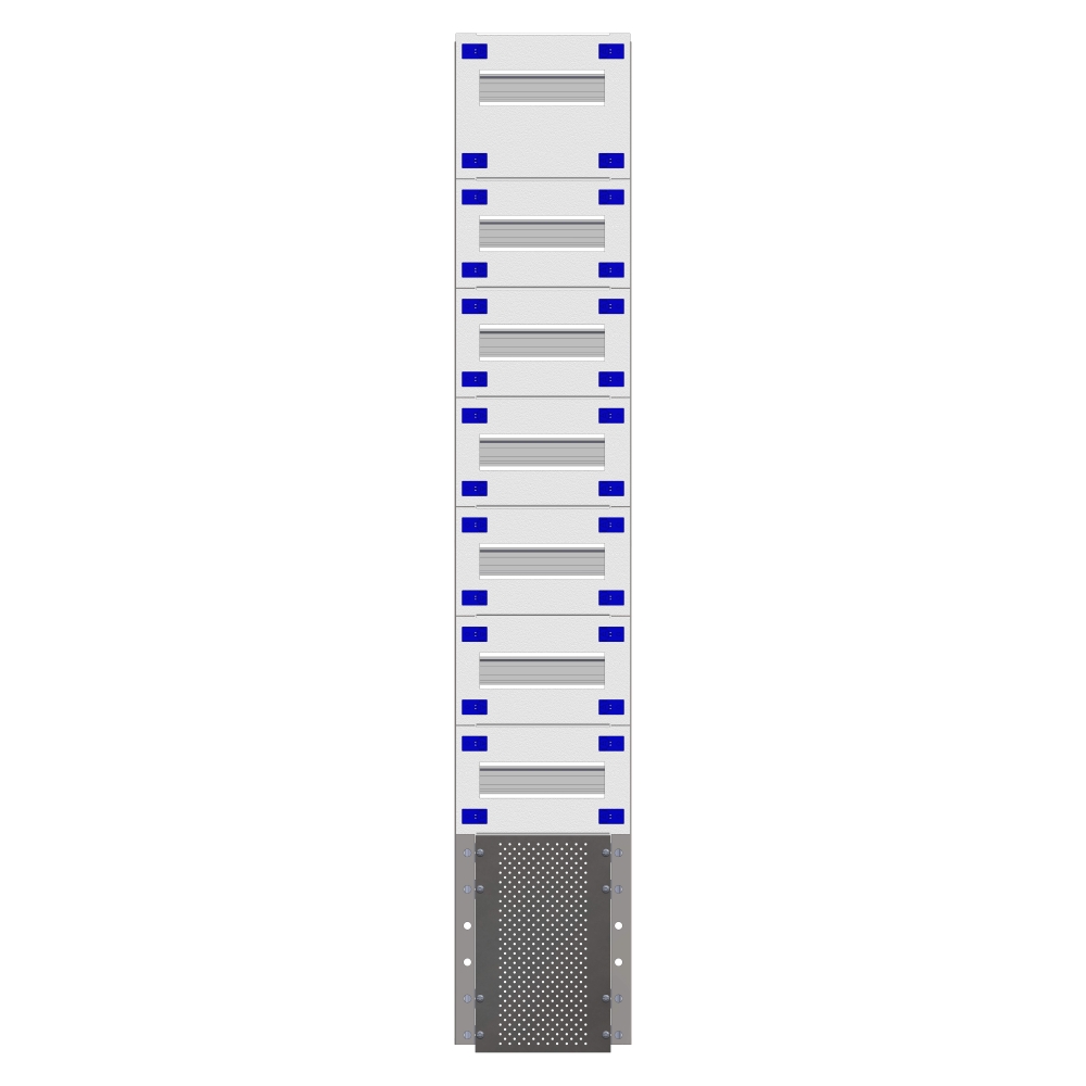 Combination Distributor Modular chassis 220mm 28HU, complete