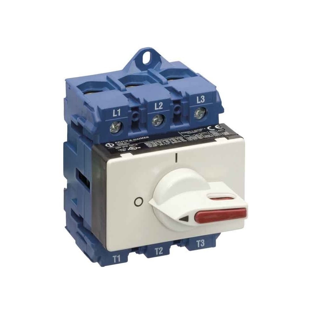Comutator modular 0-1, gri, 3-poli, 80A, 30kW