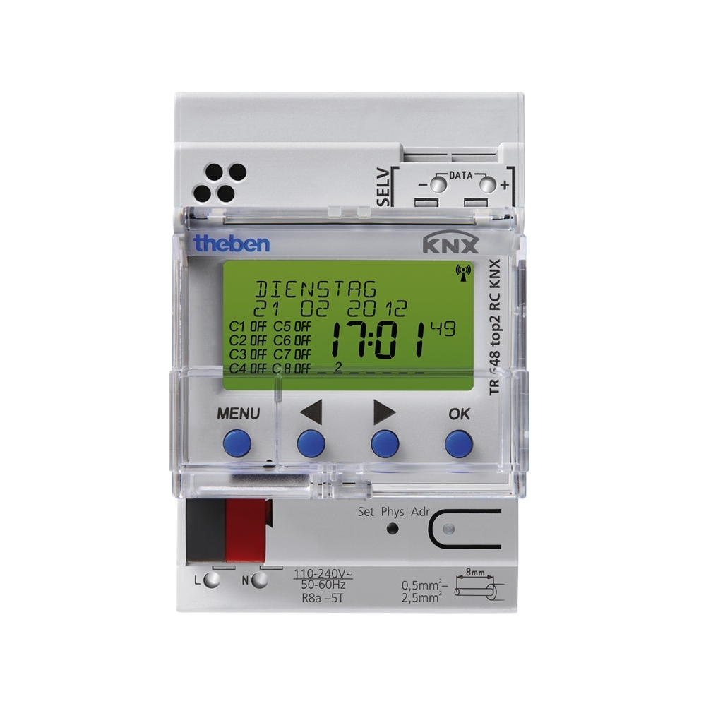Comutator orar digital KNX, 8 canale