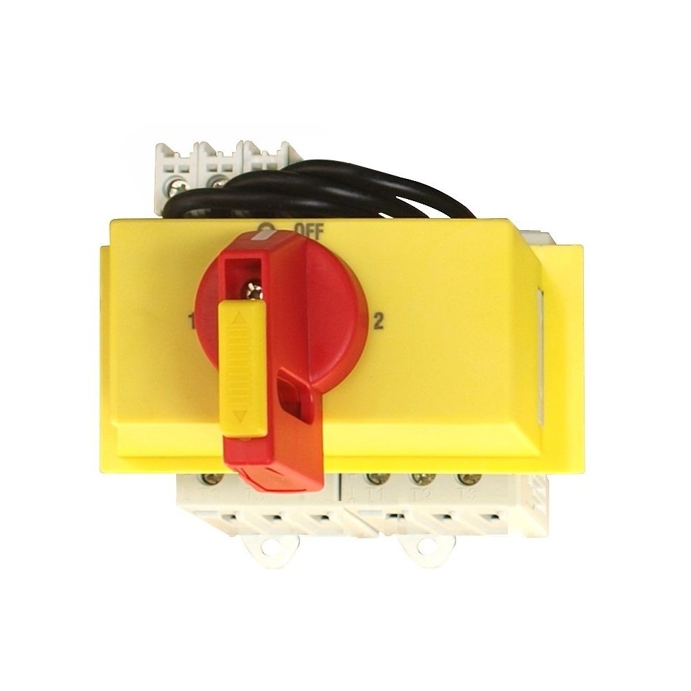 Comutator princ.modular rosu/galben 3p 32A blocabil cu lacat