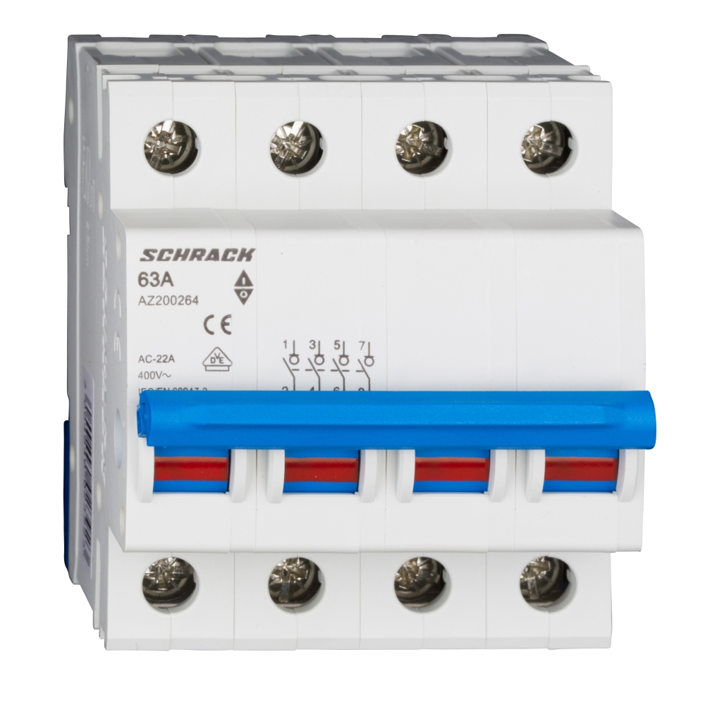 Comutator principal modular 63A, 4-poli