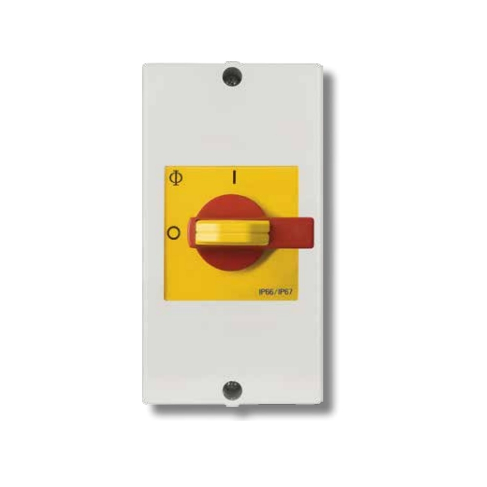 Comutator reparaţii, cu oprire de urgenţă, 3P, 25A, 7,5kW